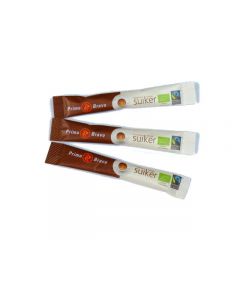 Primo Bravo rietsuikersticks fairtrade biologisch in dispenser 4gr - 500st