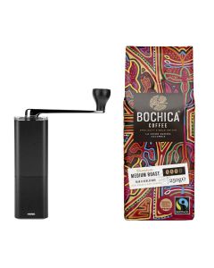 Bochica Medium Roast 250g & Hario Prism Zwart Bonenmaler